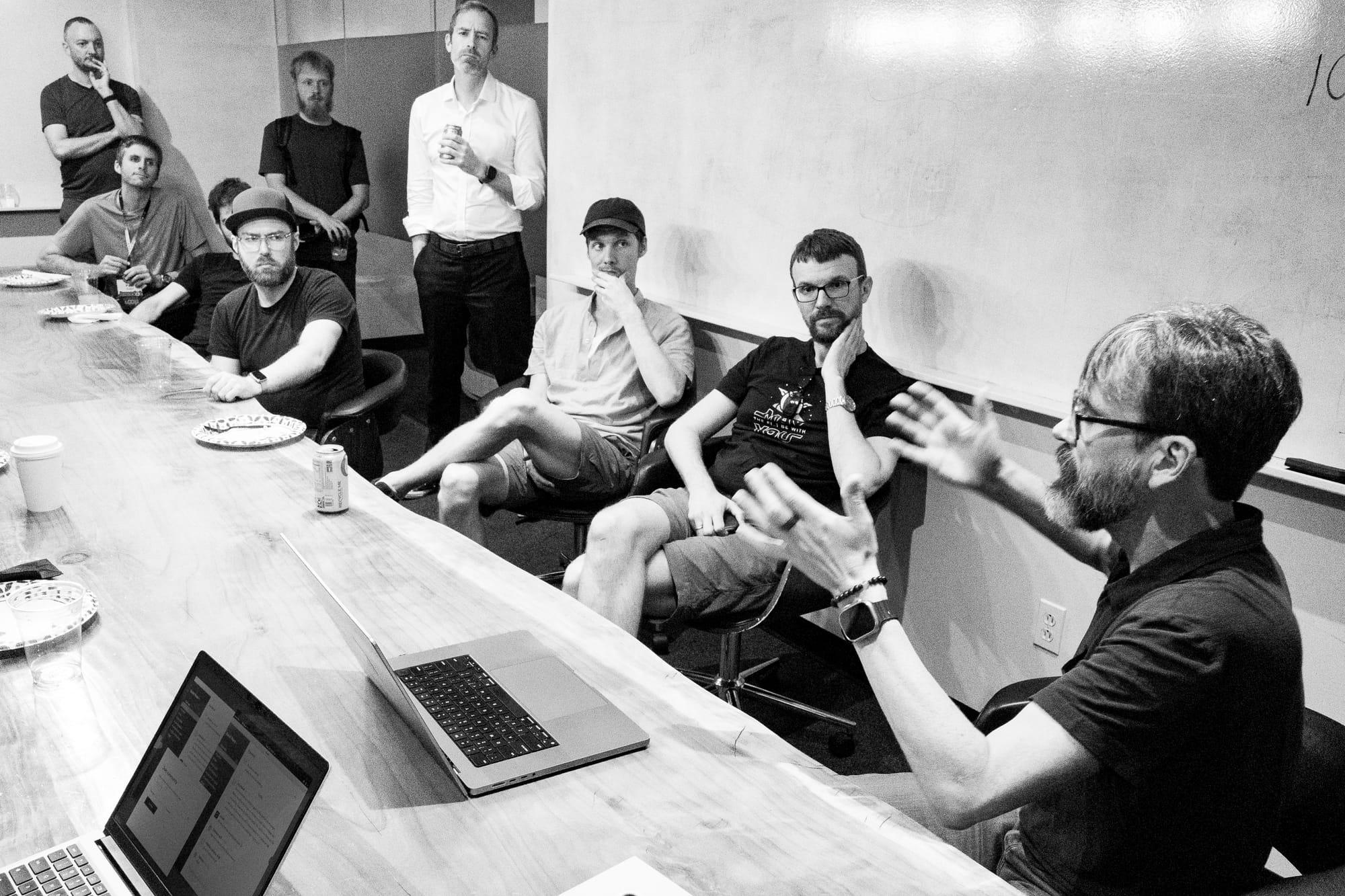 Rich demoing DXOS to developers at the unconference